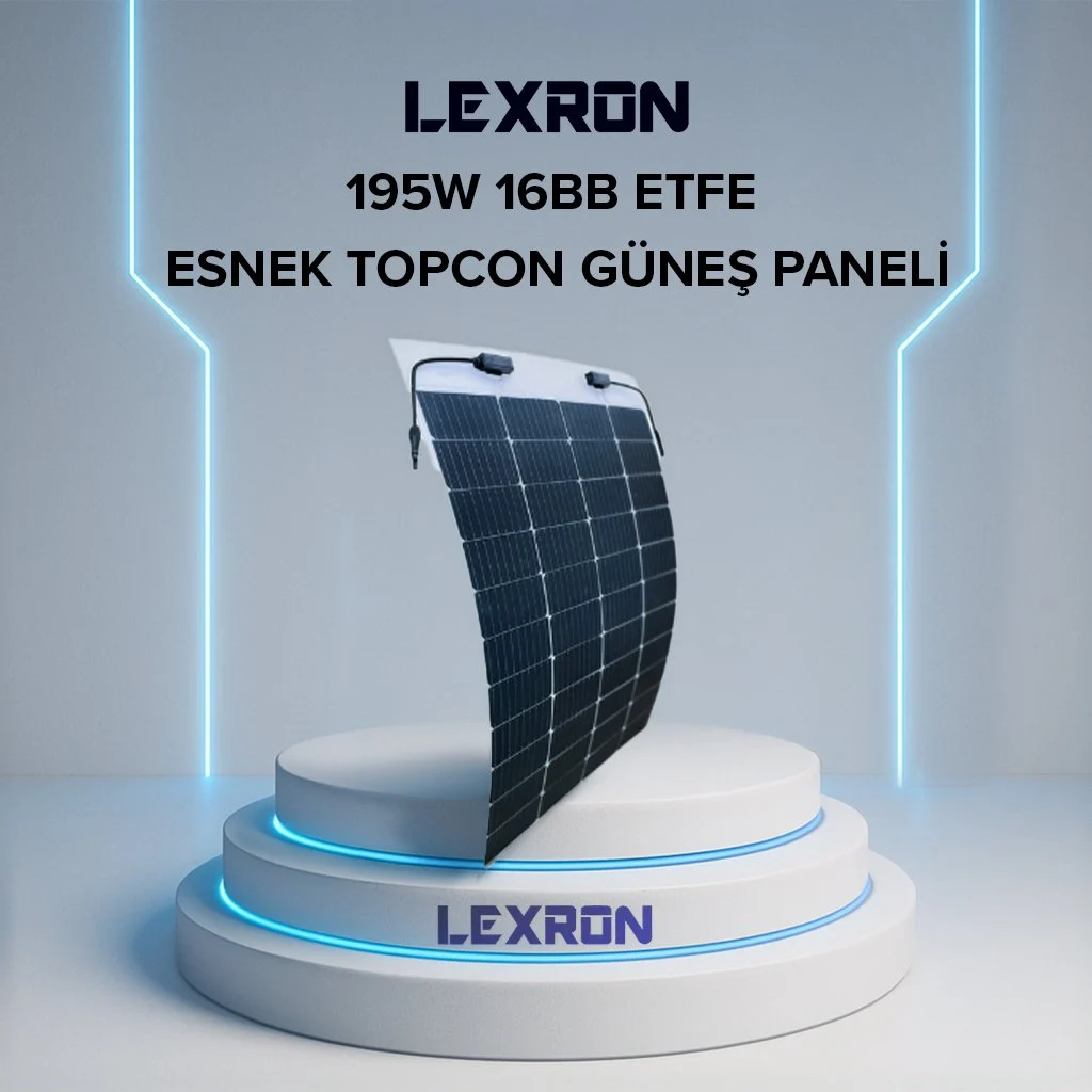 195W 16BB ETFE ESNEK TOPCON GÜNEŞ PANELİ