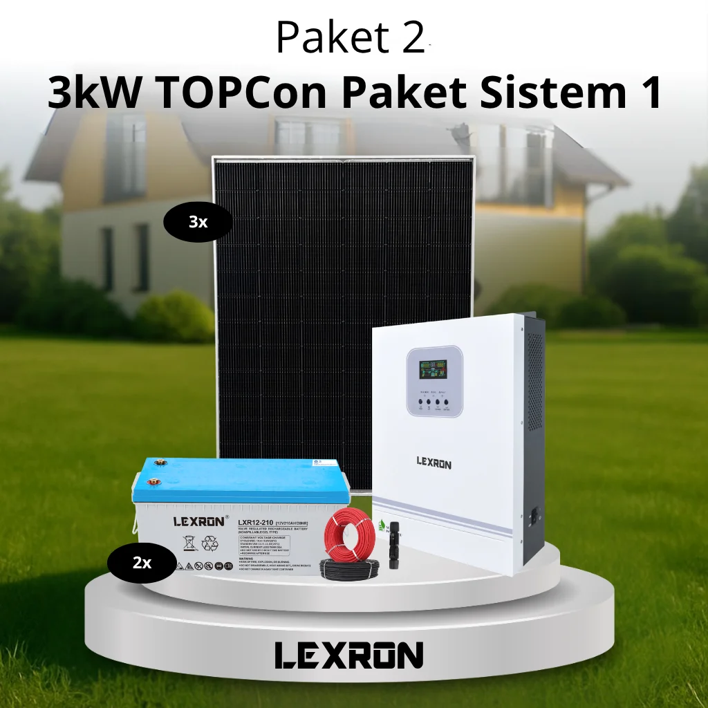 3kW JEL AKÜLÜ SOLAR PAKET SİSTEM 1 (PAKET 2)