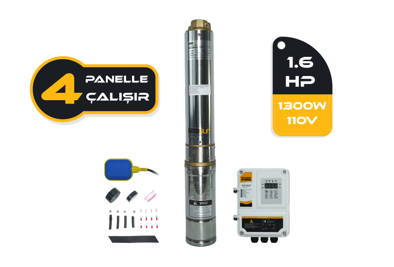 DC Pompa 1.6Hp / 1300W / 110V (4DC6-112-110-1300)