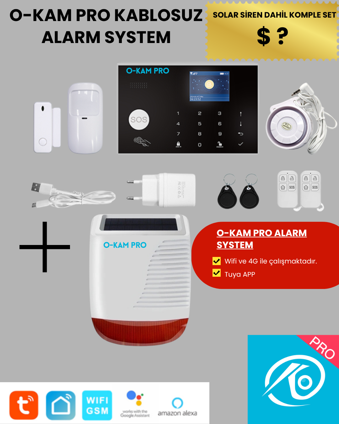O-KAM 4G-WiFi Alarm Seti