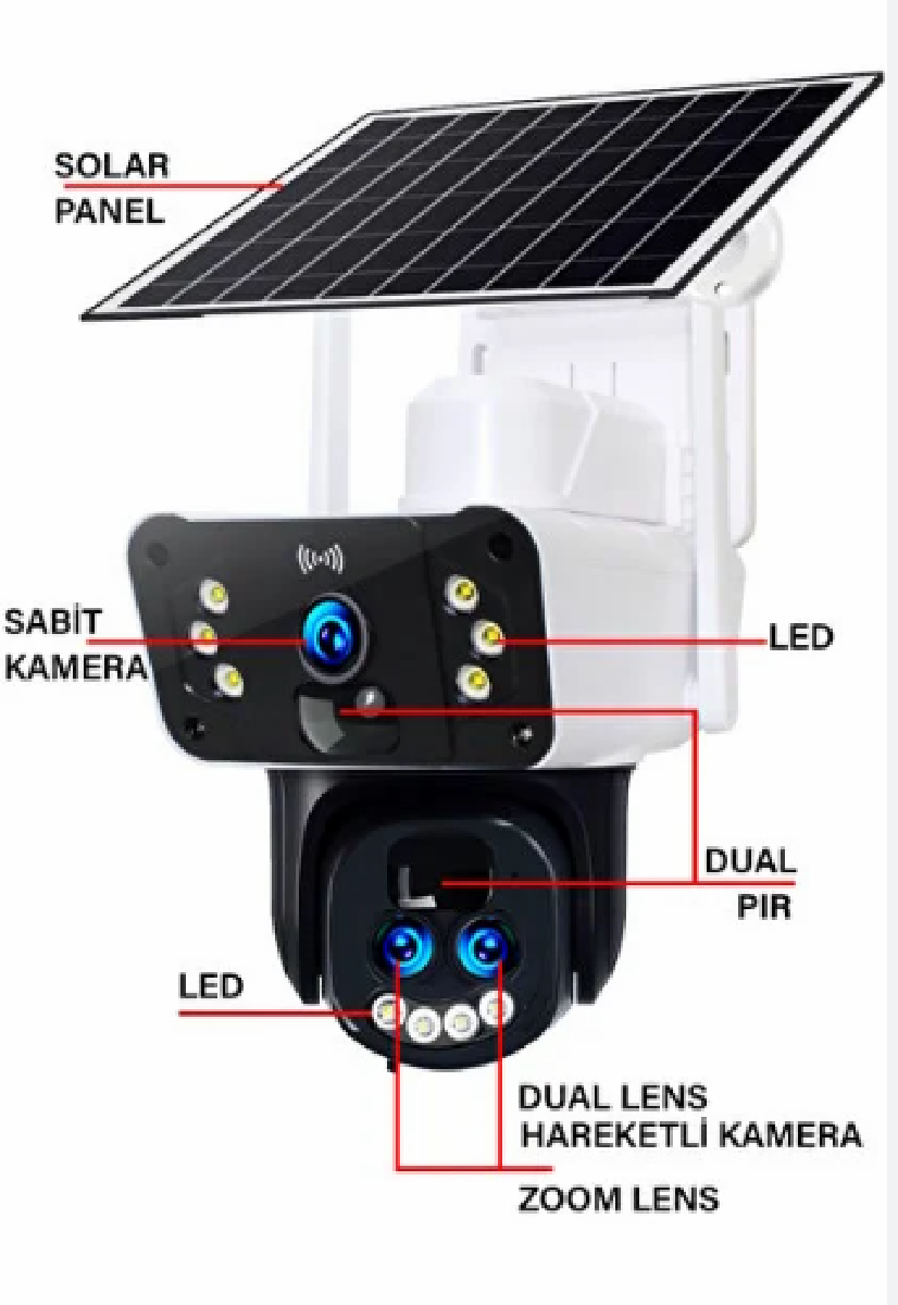 O-KAM 3950 WiFi Solar 10X Optik Zoom PTZ