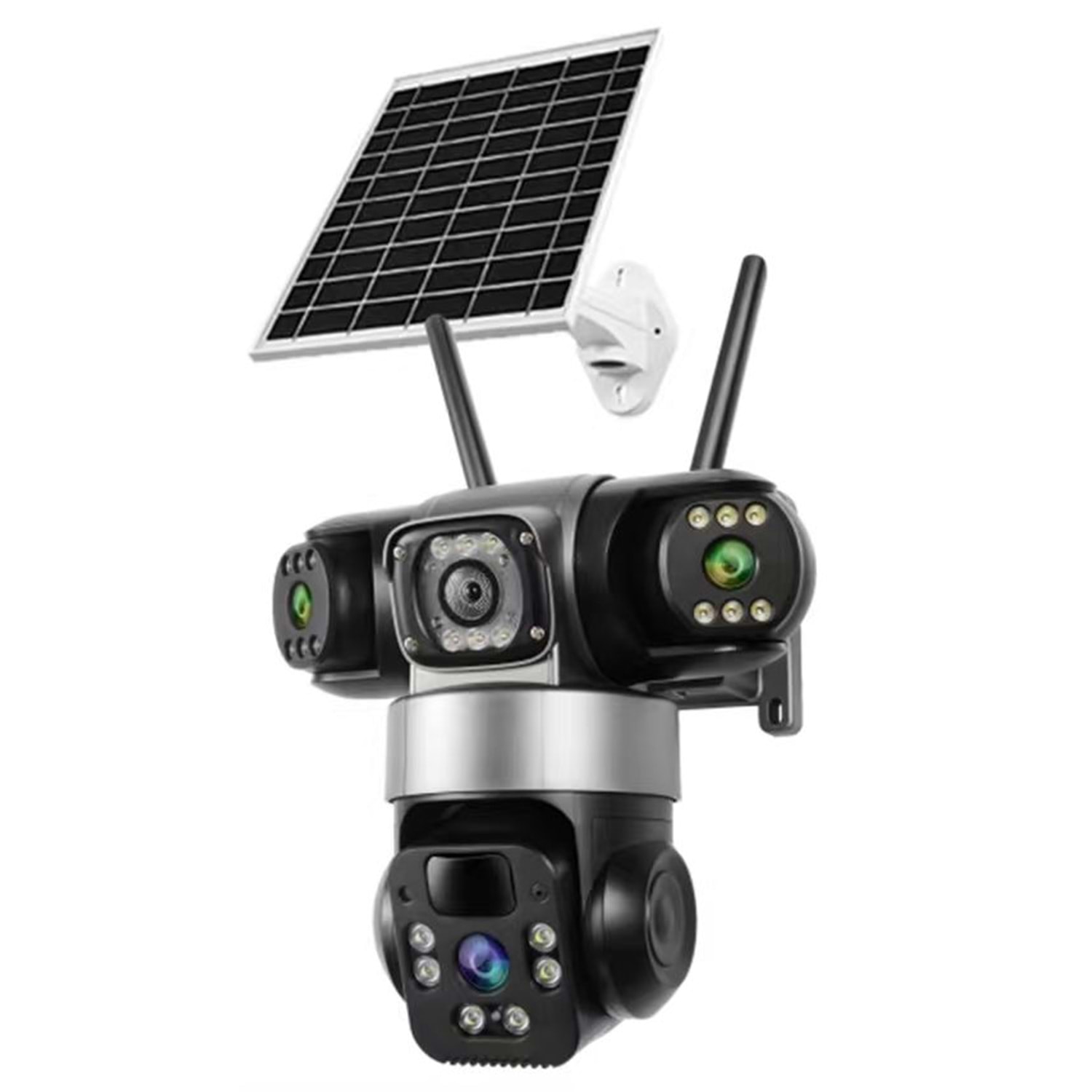 O-KAM 6040-5215 3 Lens WiFi Solar PTZ