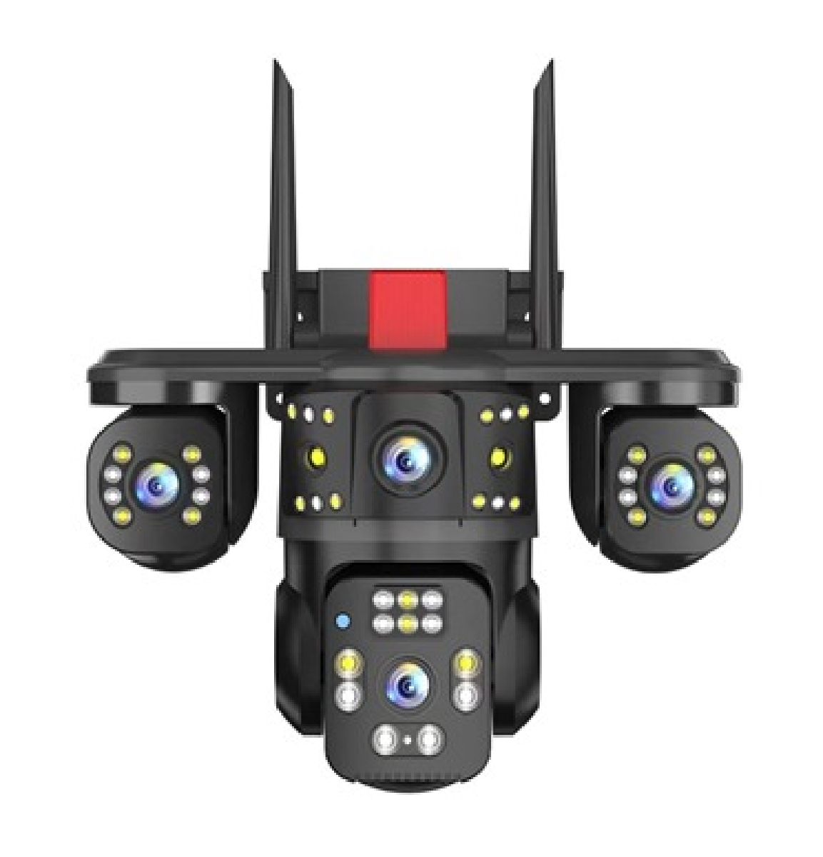 OK-341 Premium 4G 4 Lens AOV Solar Çift Panel
