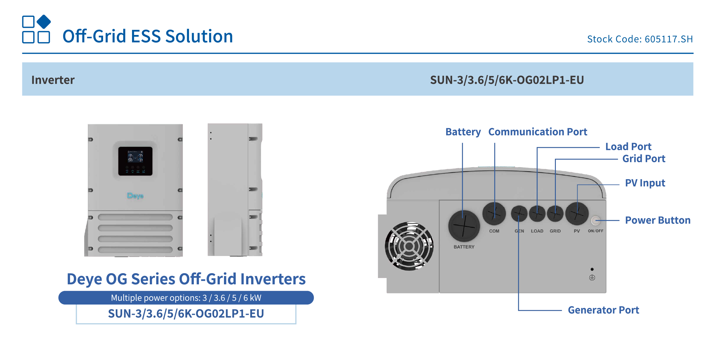DEYE 6KW Tam Sinüs Akıllı Off-Grid 48V (IP65) teknik özellik tablosu 2