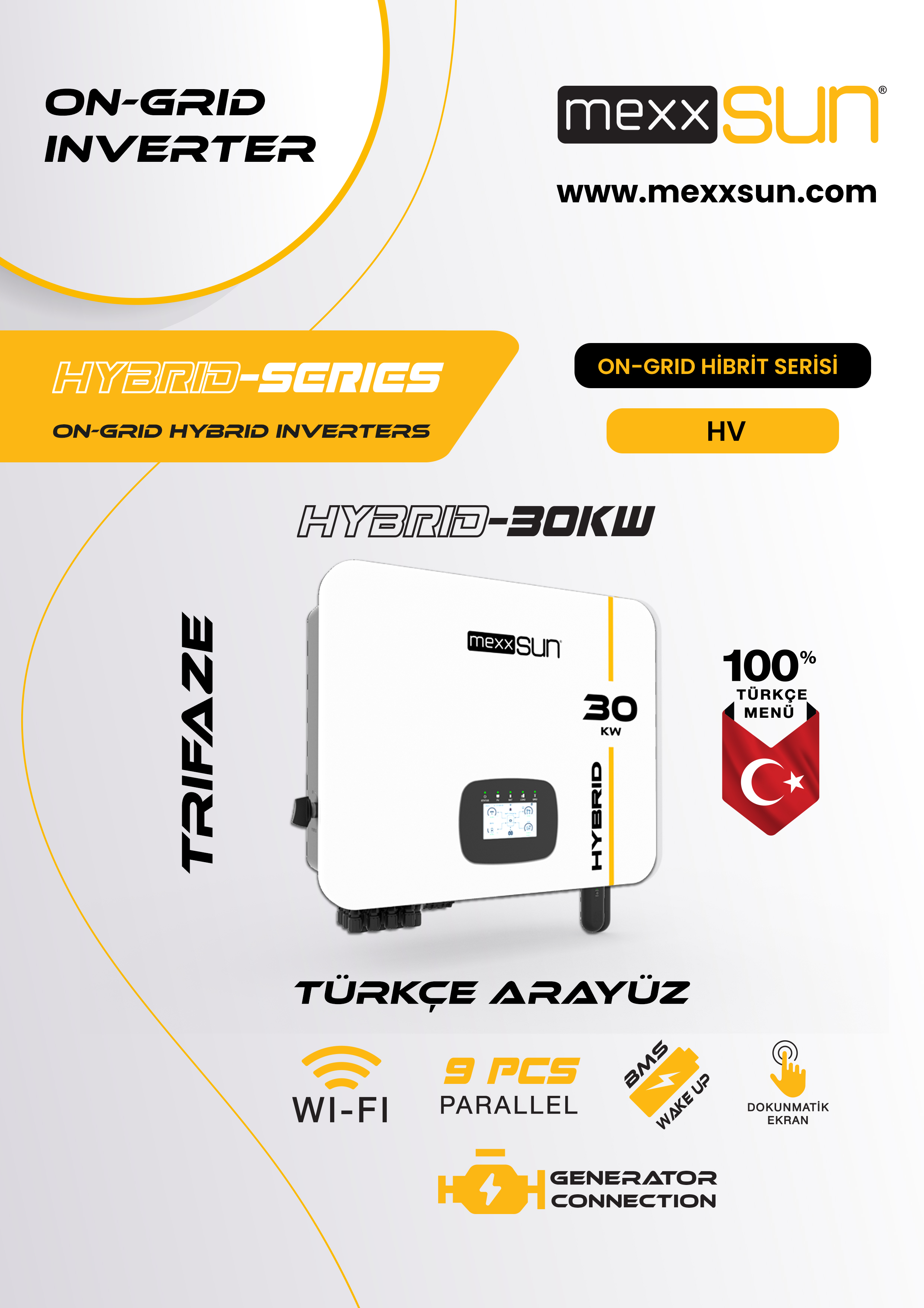 MEXXSUN 30 KW Hibrit HV inverter teknik özellik tablosu 1