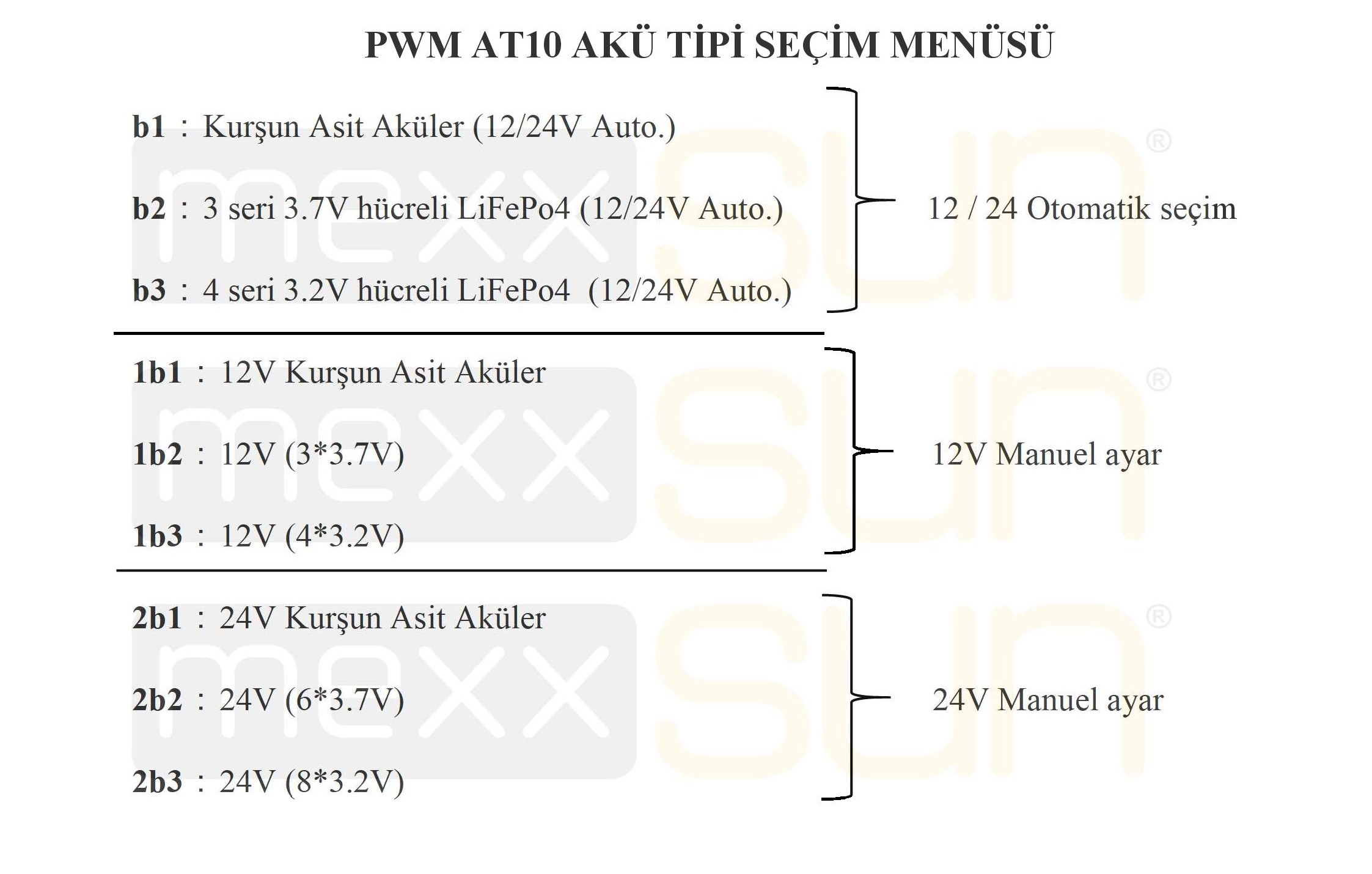 PWM 10A 12/24V (AT10) teknik özellik tablosu 4