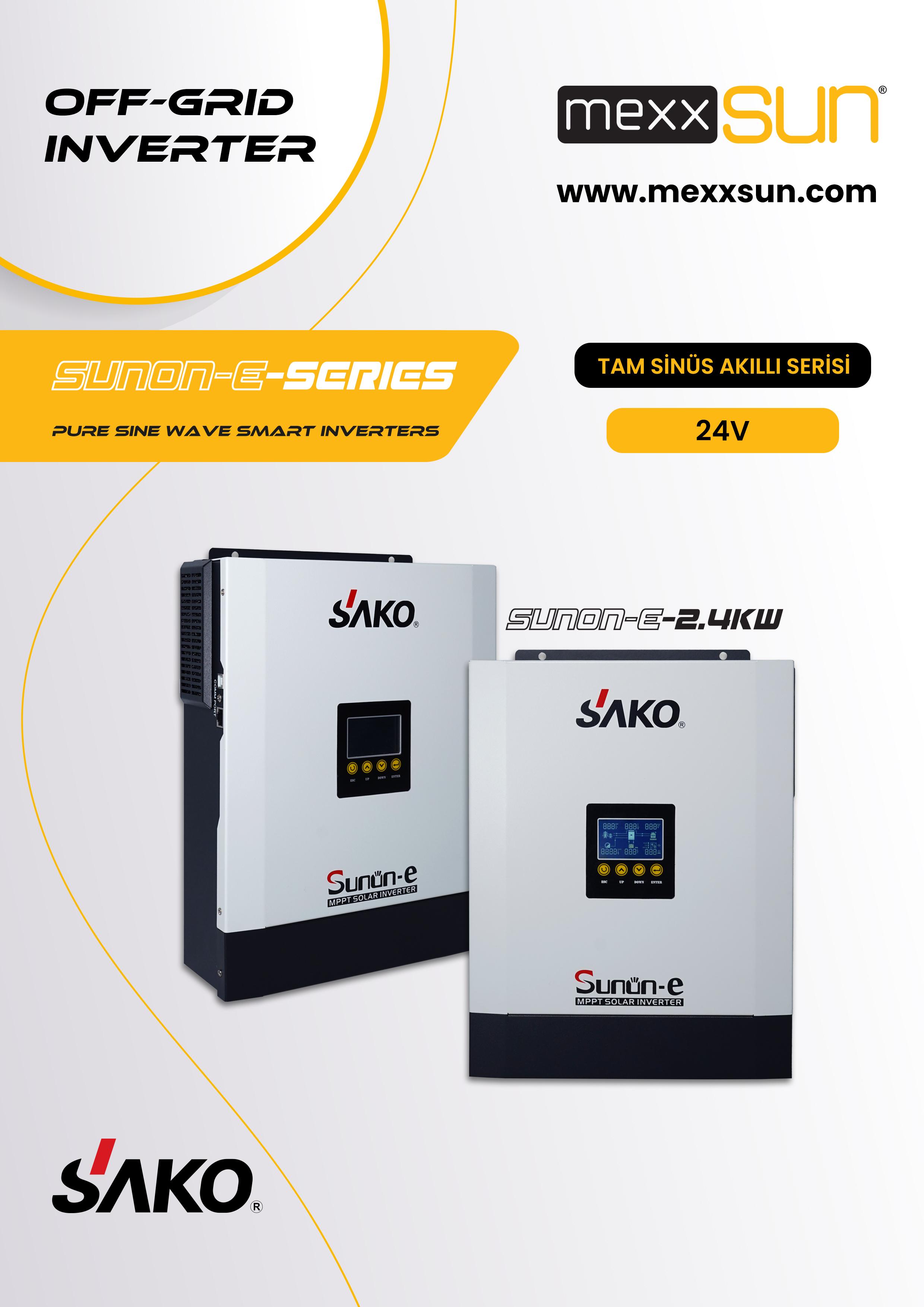 Sunon-E Tam Sinüs Akıllı 24V 2.4KW (450-500VDC) teknik özellik tablosu 1
