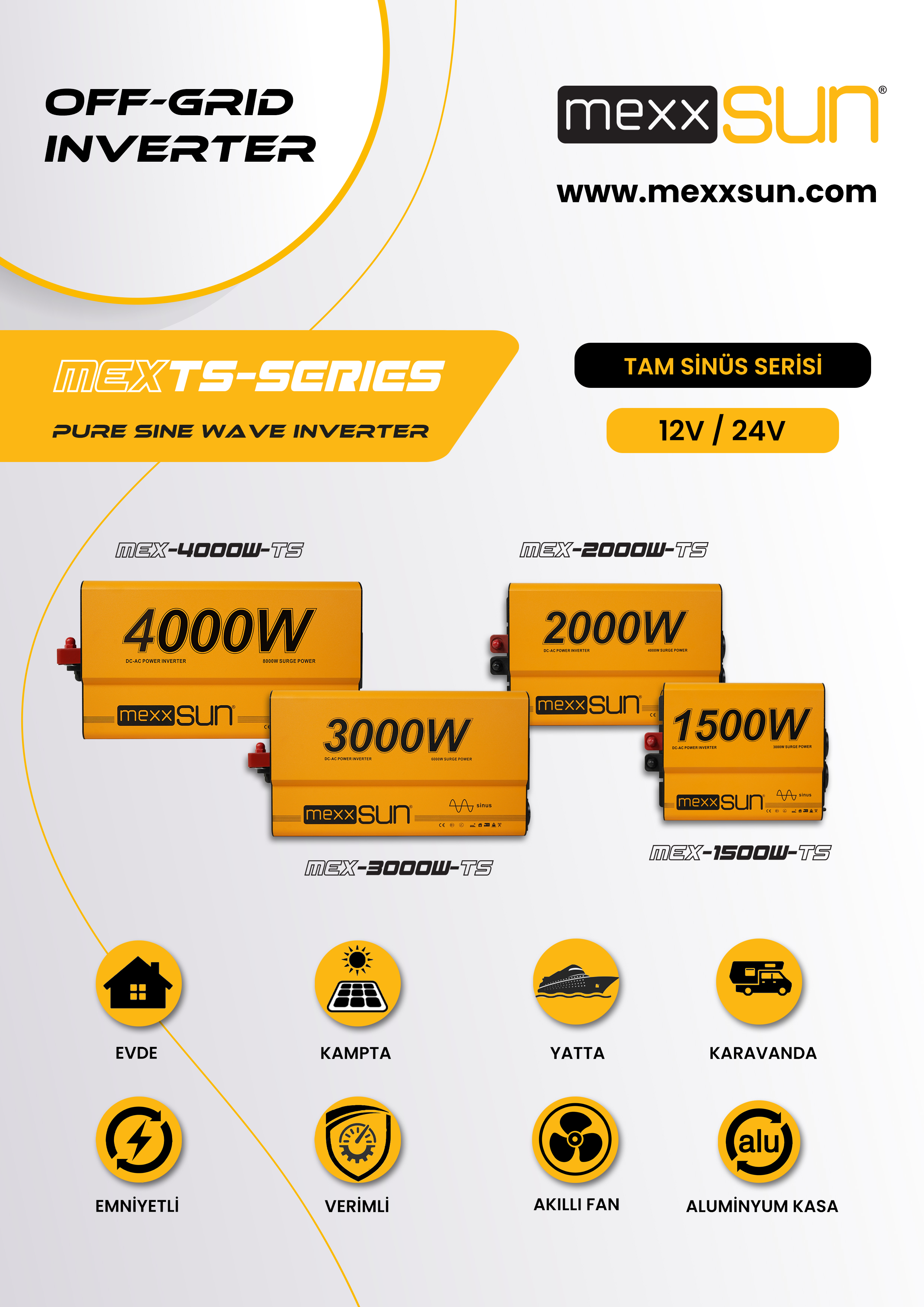 Tam sinüs 24V 3000W teknik özellik tablosu 1